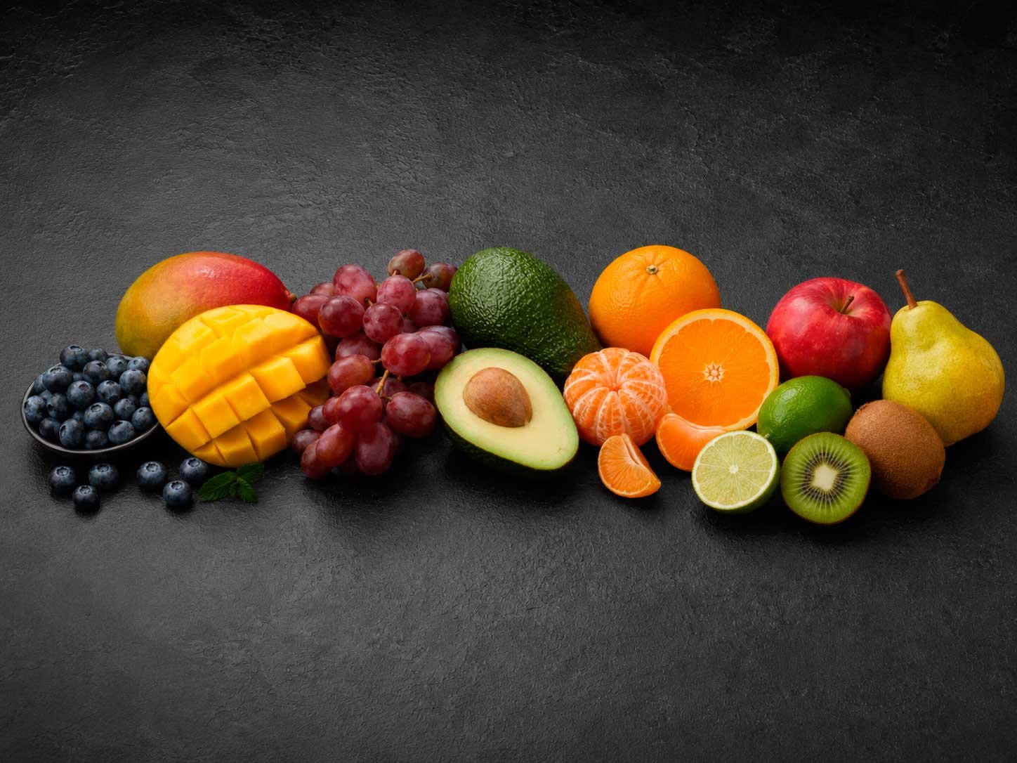 Frutas, frutos secos y verduras